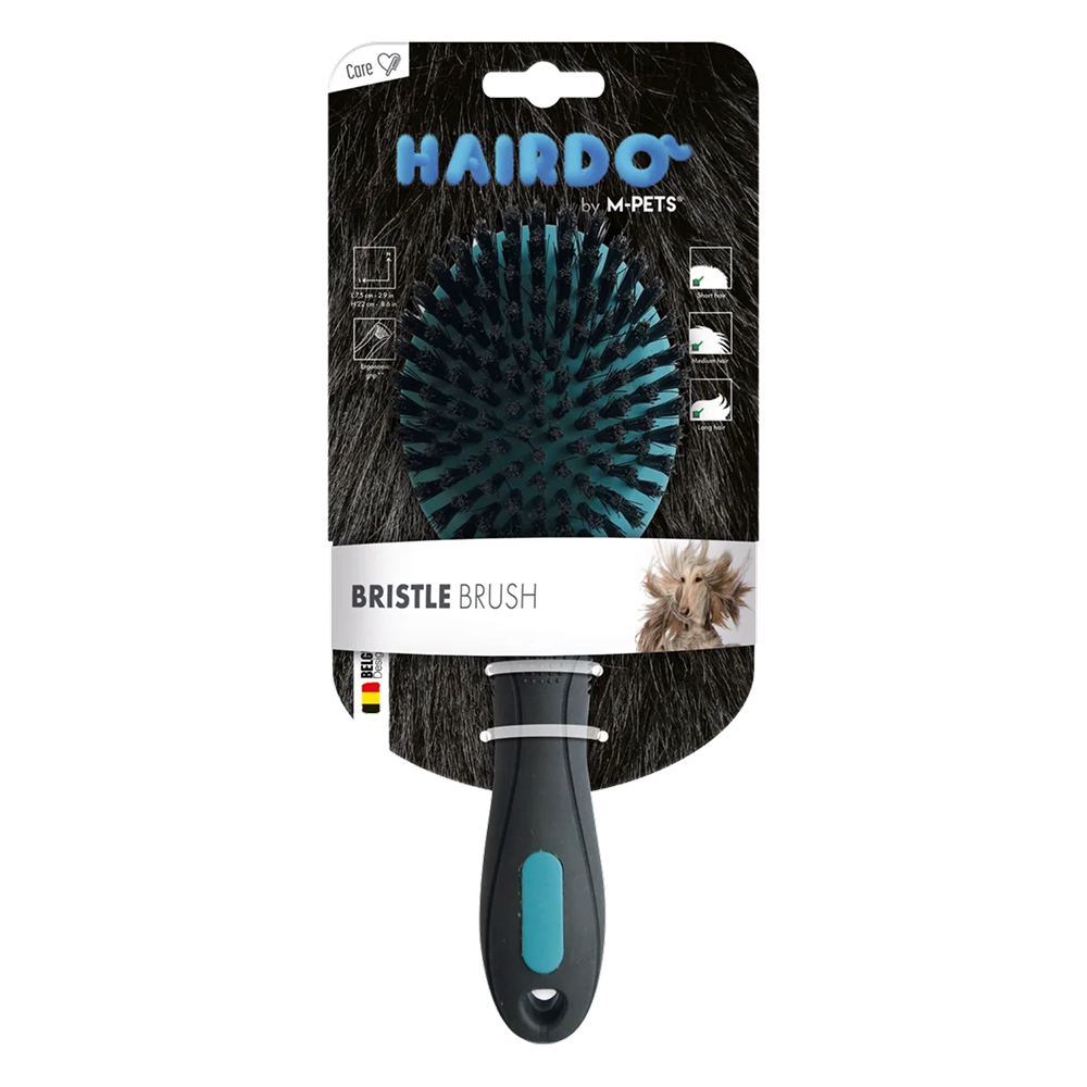 M PETS Bristled Brush for Dogs (Black and Blue)