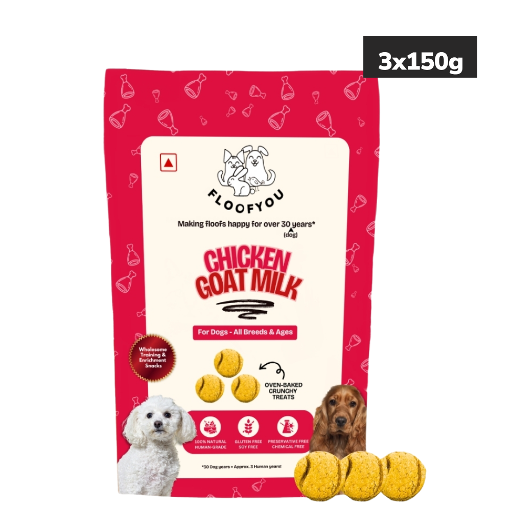 Floofyou Chicken Goat Milk Oven Baked Cookie Dog Treats