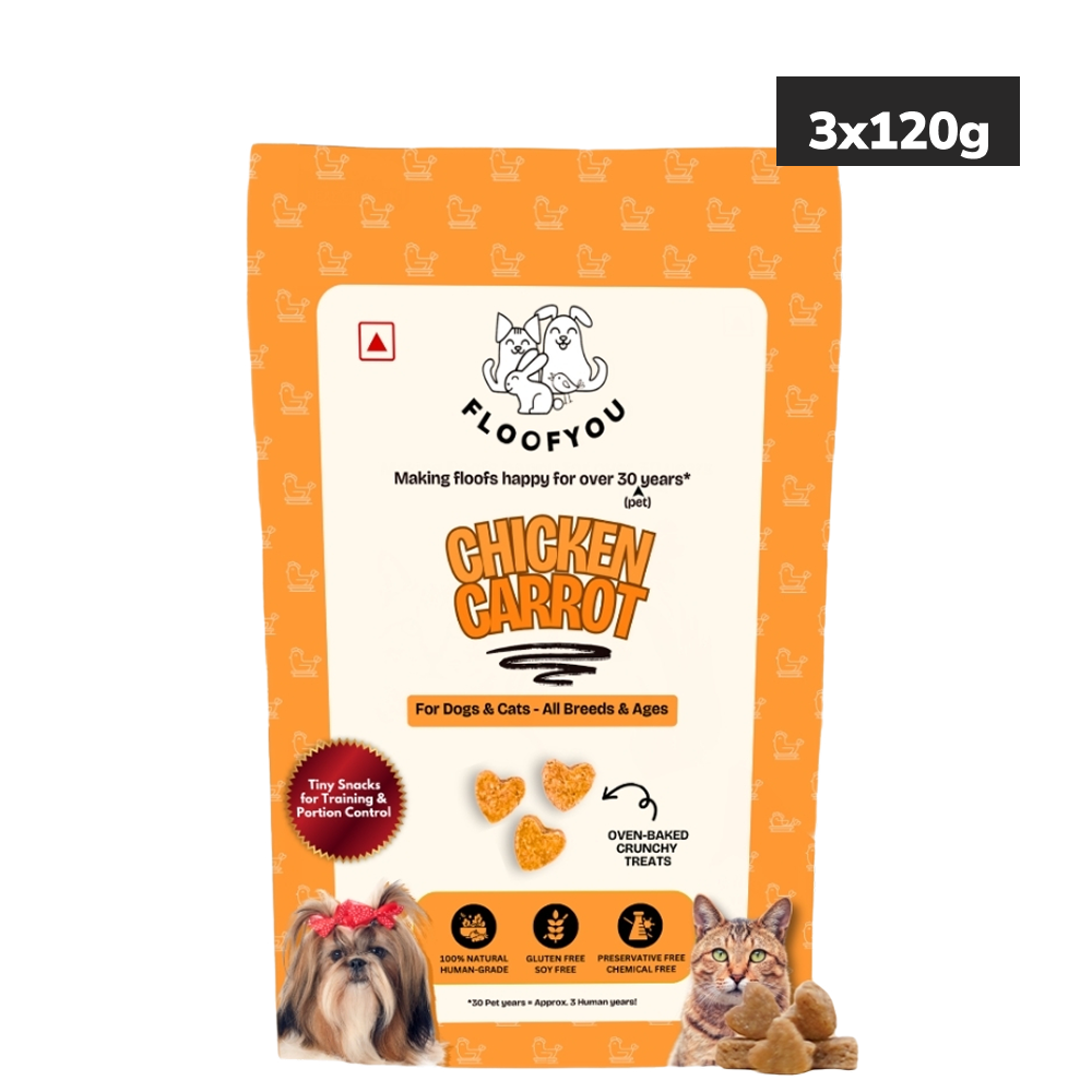 Floofyou Chicken Carrot Oven Baked Cookie Dog Treats