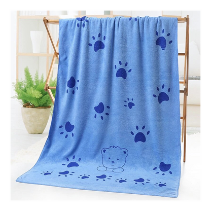 KUTKUT Looluuloo Microfiber Drying Towels for Dogs (Blue)