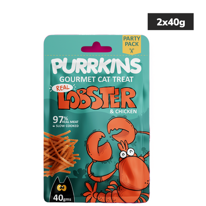 Purrkins Lobster & Chicken Soft Jerky Cat Treats