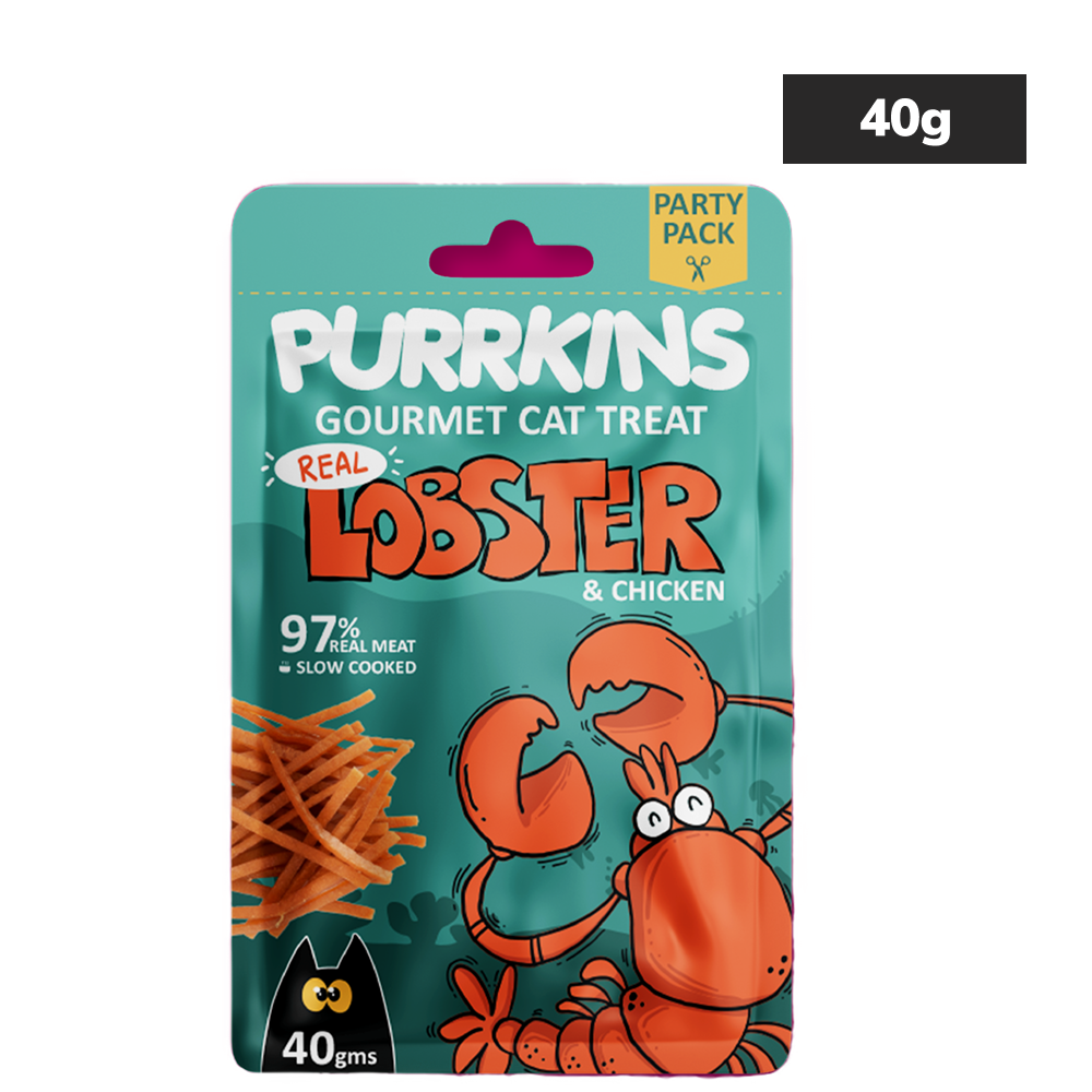 Purrkins Crab & Chicken and Lobster & Chicken and Scallop & Chicken Soft Jerky Combo Cat Treats
