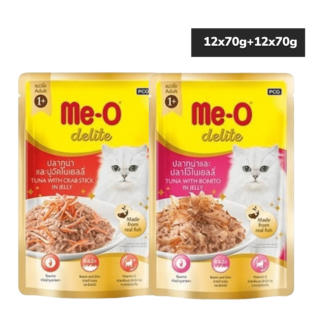 Me O Tuna, Bonito, Crab Wet Food Combo for Cats