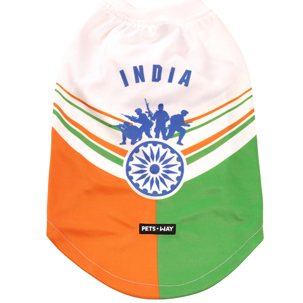 Pets Way Bharat Pride Tshirt for Dogs