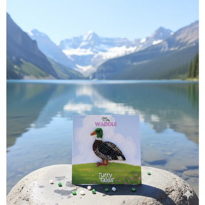 Furry Tales Mr. Waddle Duck Handcrafted Brooch