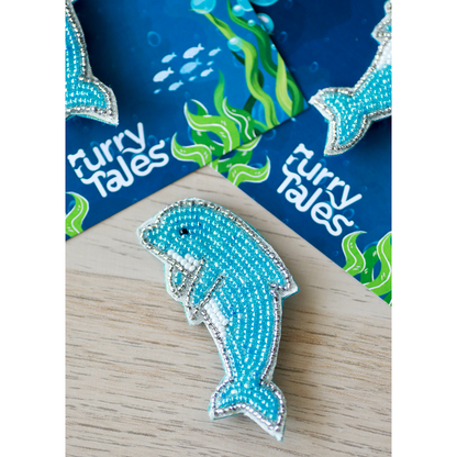 Furry Tales Dolly Dolphin Handcrafted Brooch