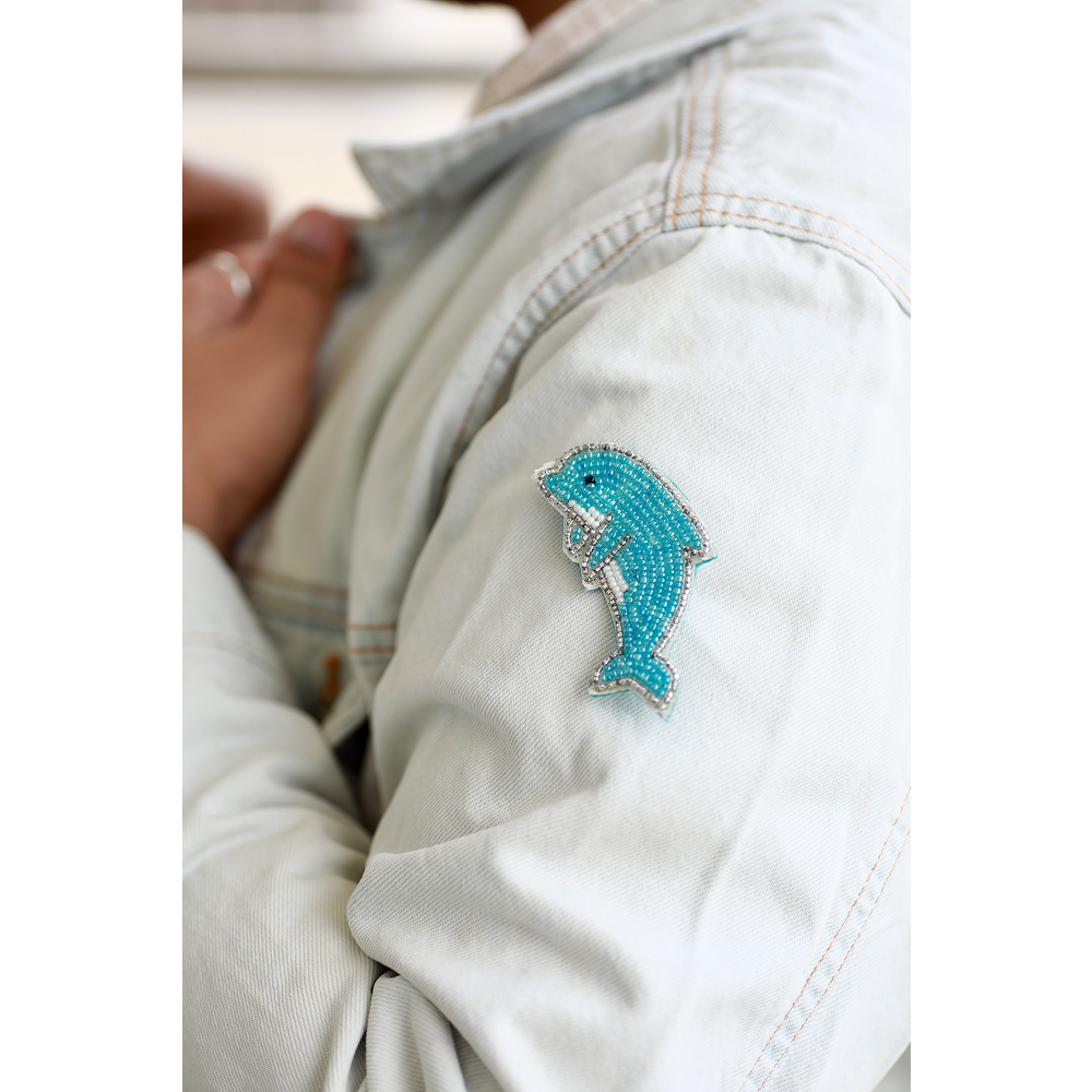 Furry Tales Dolly Dolphin Handcrafted Brooch