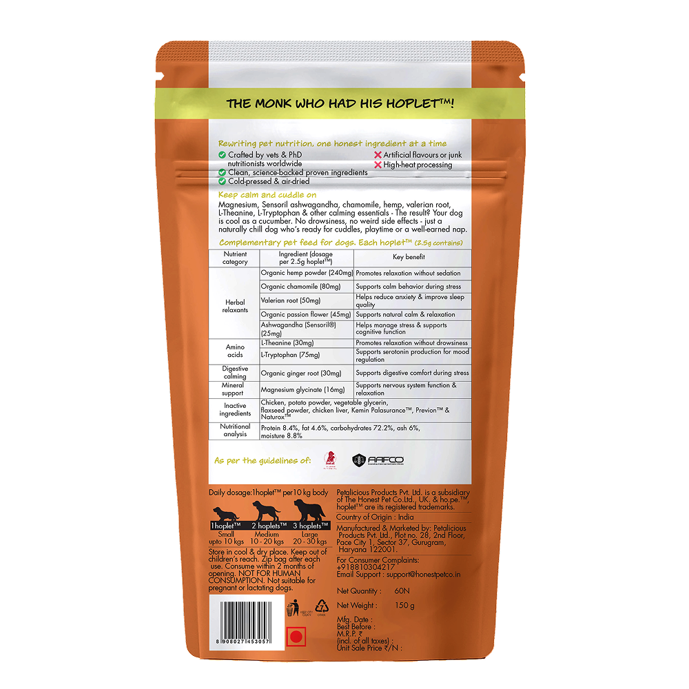 Hope Chicken Flavoured Calming Supplement for Dogs