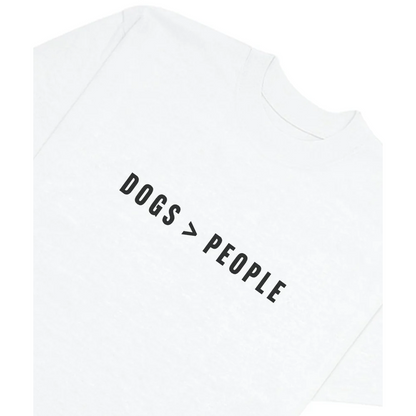 Hoomans Dogs > People Oversized T Shirt for Men and Women (White)