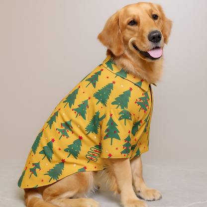15 Furries Pine Tree Mendous Joy Shirt for Dogs (Mustard)