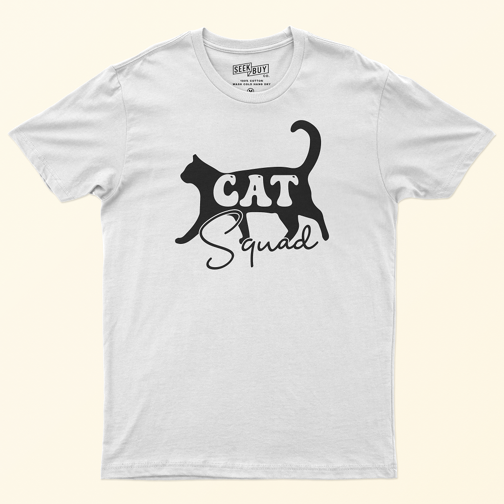 Seek Buy Love Cat Squad Tee (White)