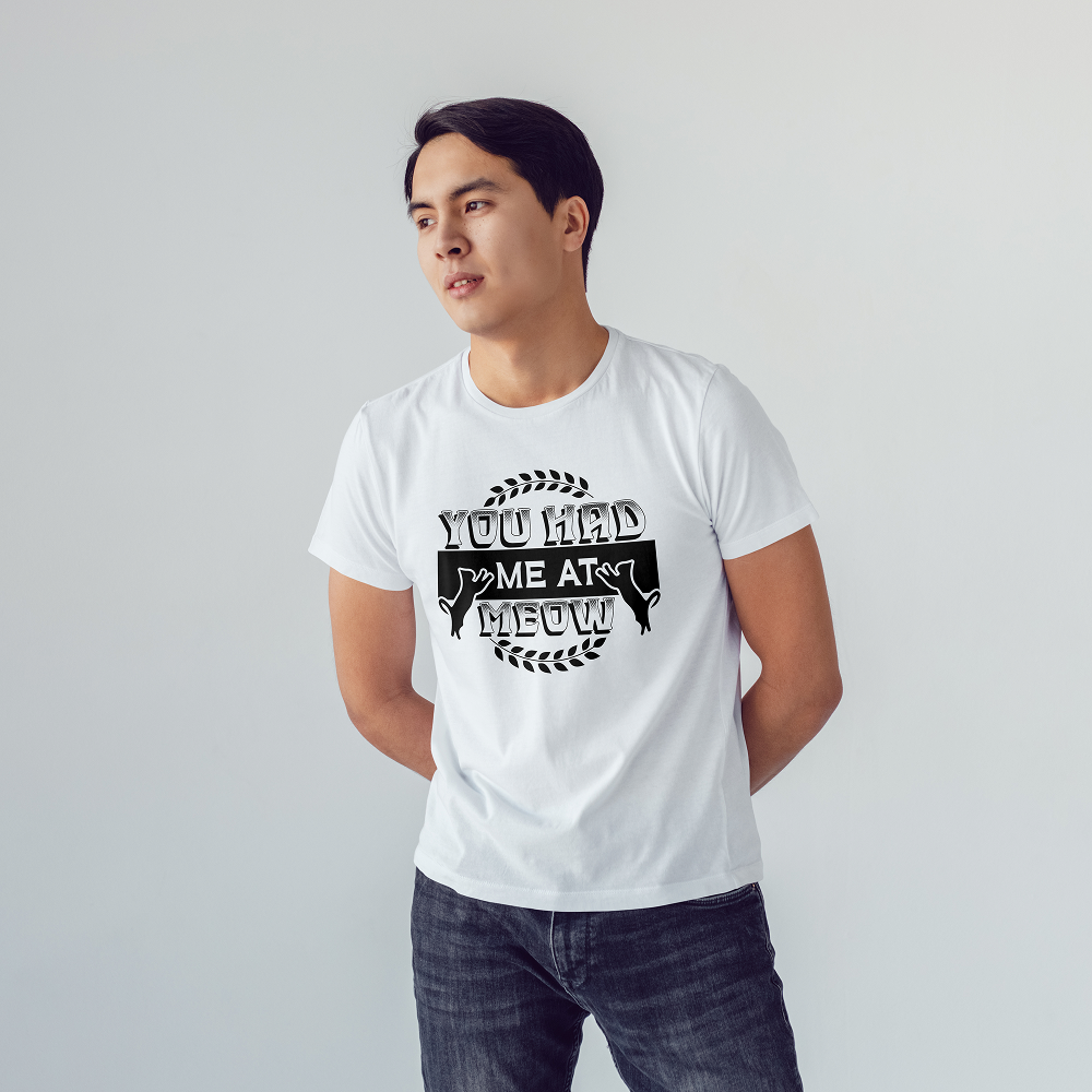 Seek Buy Love You Had Me At Meow Unisex Tee Tshirt (white)