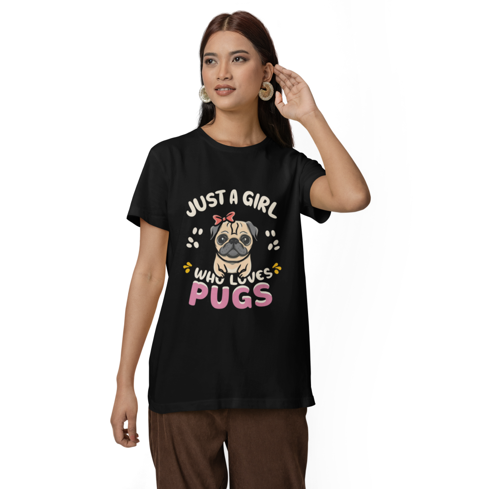 Seek Buy Love Just A Girl Loves Pugs Tshirt