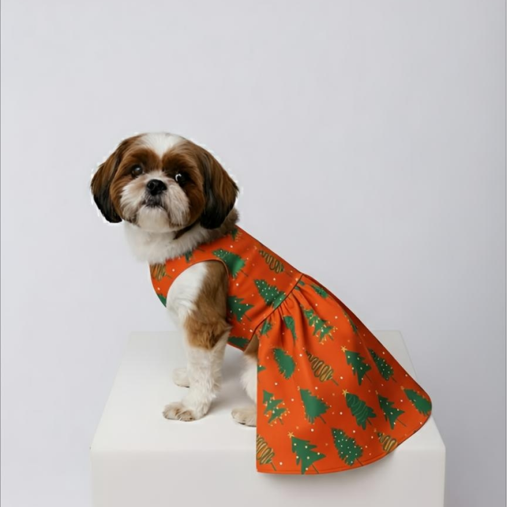15 Furries Pine Tree Mendous Dress for Dogs (Red)
