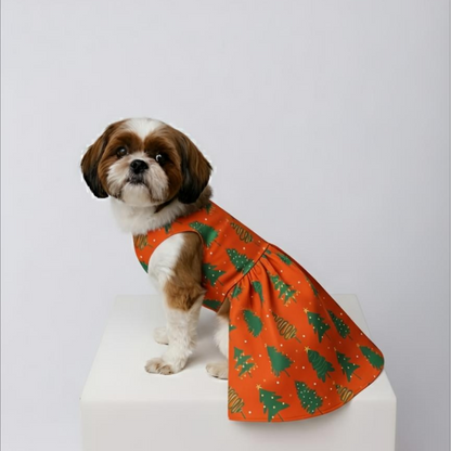 15 Furries Pine Tree Mendous Dress for Dogs (Red)