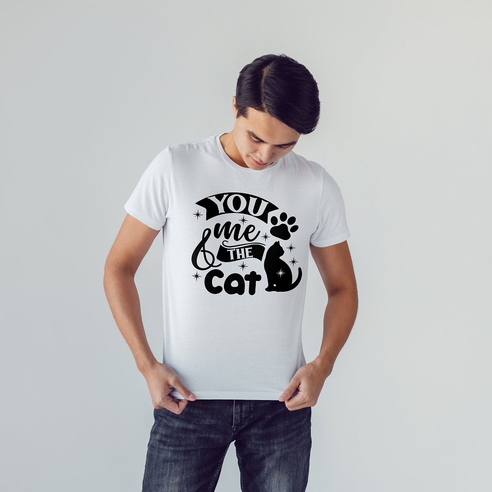 Seek Buy Love You Me And The Cat Unisex Tee (White)