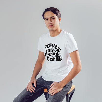 Seek Buy Love You Me And The Cat Unisex Tee (White)