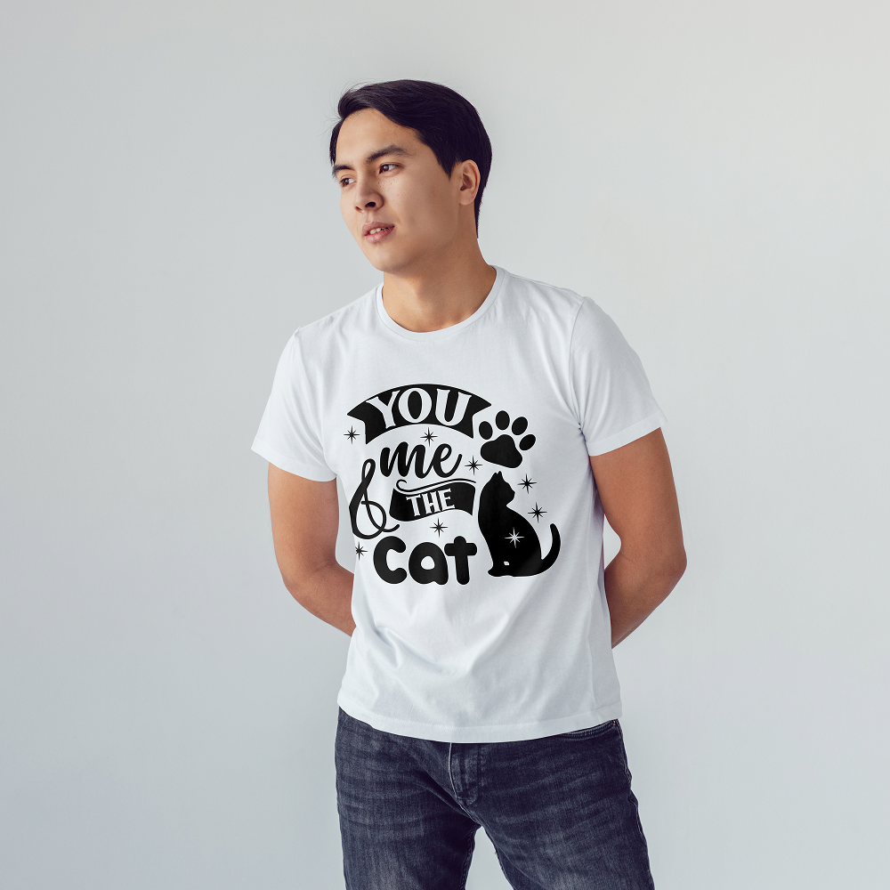 Seek Buy Love You Me And The Cat Unisex Tee (White)