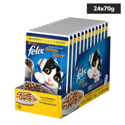 Purina Felix Gravy Lover Chicken Chunks Adult Complete and Balanced Cat Wet Food