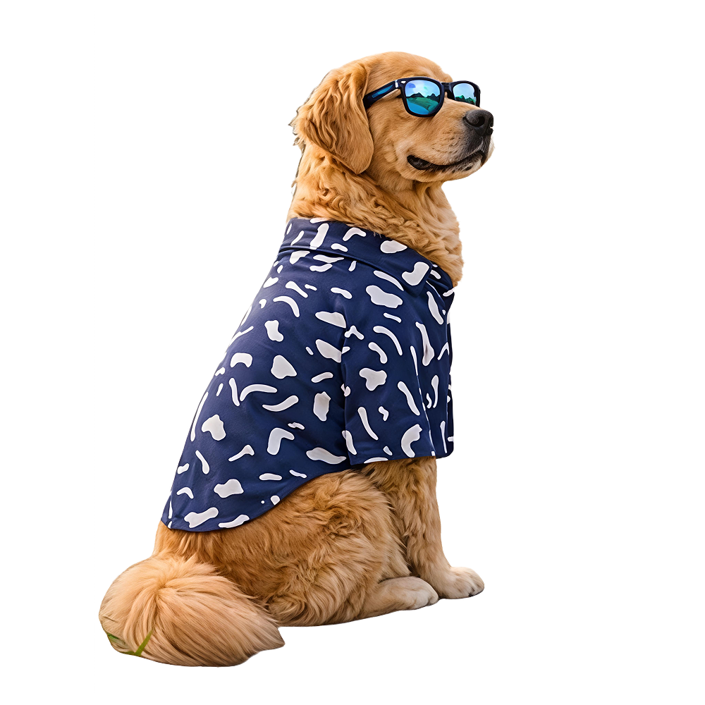 15 Furries Abstract Cotton Shirts for Dogs (Navy Blue)