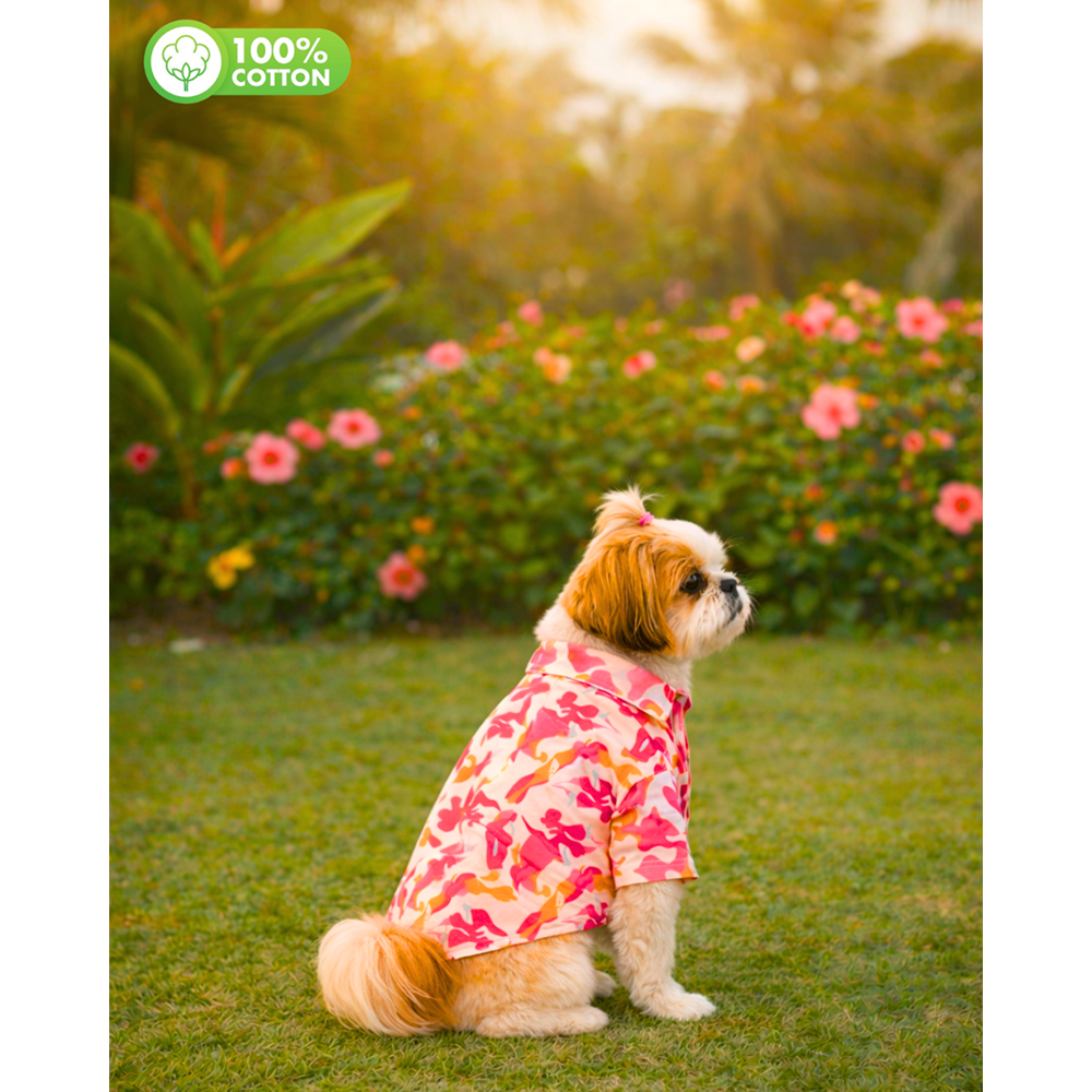 15 Furries Military Camoflage Cotton Shirts for Dogs (Pink)