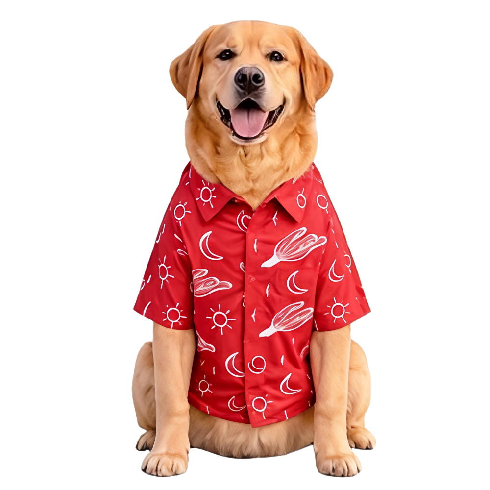 15 Furries Universe Printed Cotton Shirts for Dogs (Red)