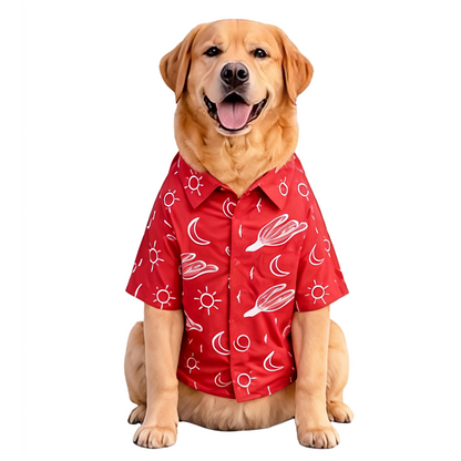 15 Furries Universe Printed Cotton Shirts for Dogs (Red)
