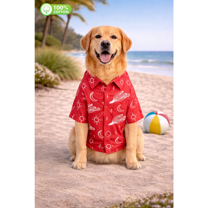 15 Furries Universe Printed Cotton Shirts for Dogs (Red)