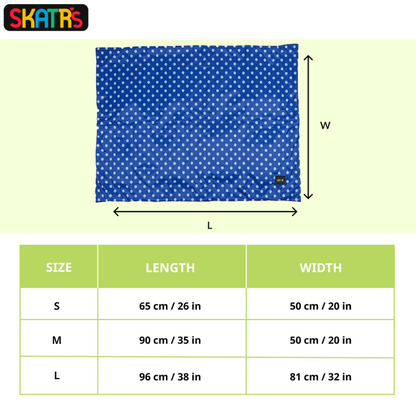 Skatrs Cooling Mat for Dogs & Cats (Blue and White)