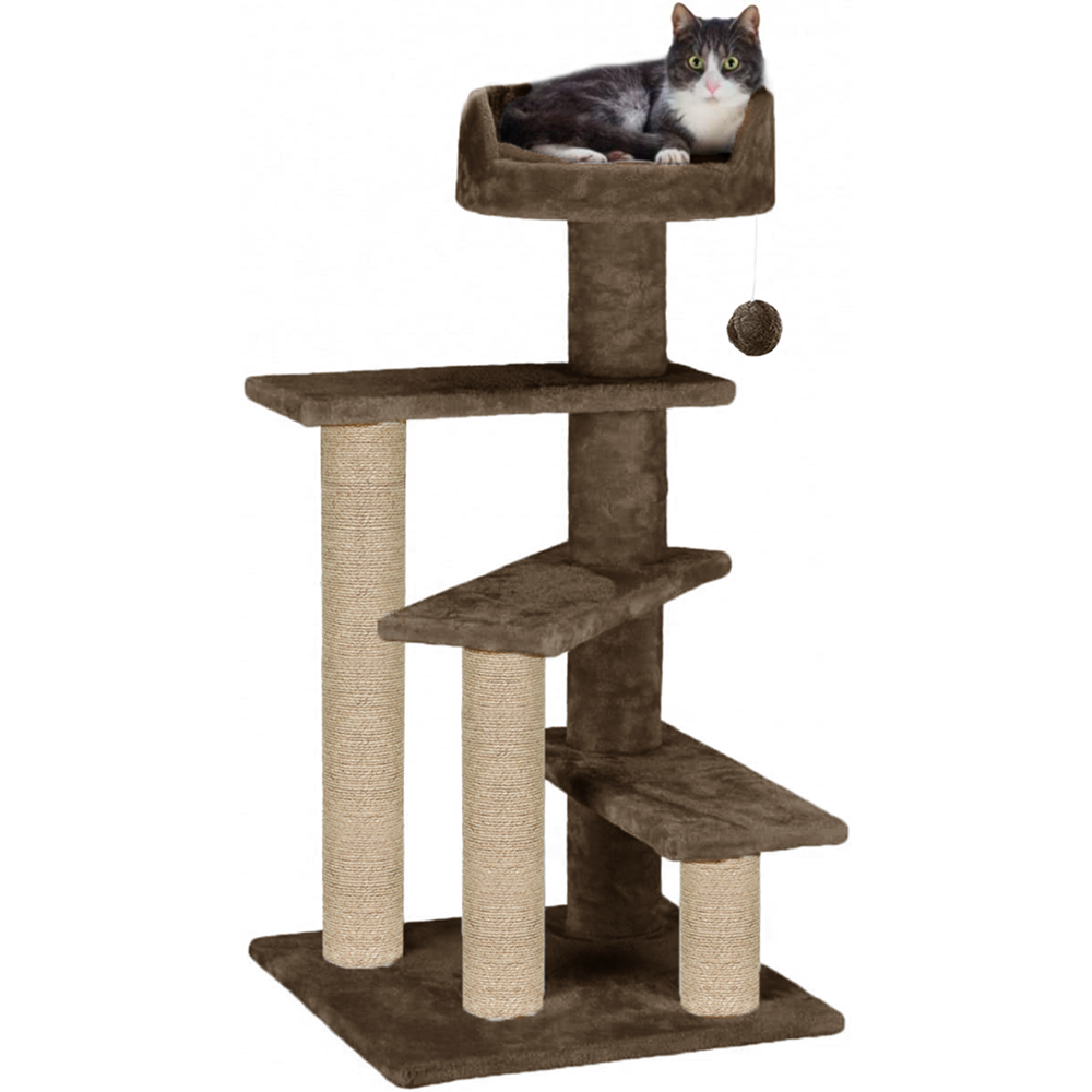 Furrlovers 3 Tier Stairs with Scratching Posts Cat Tree with Plush Bed