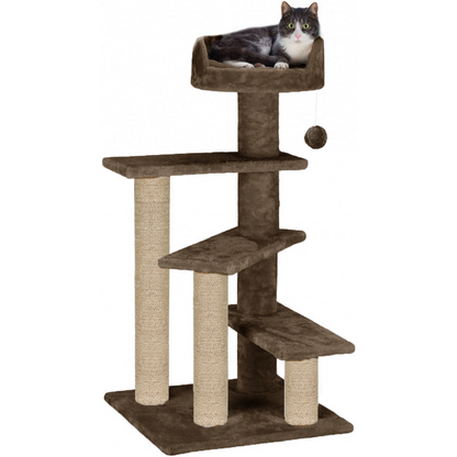 Furrlovers 3 Tier Stairs with Scratching Posts Cat Tree with Plush Bed