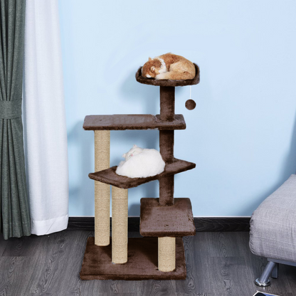 Furrlovers 3 Tier Stairs with Scratching Posts Cat Tree with Plush Bed