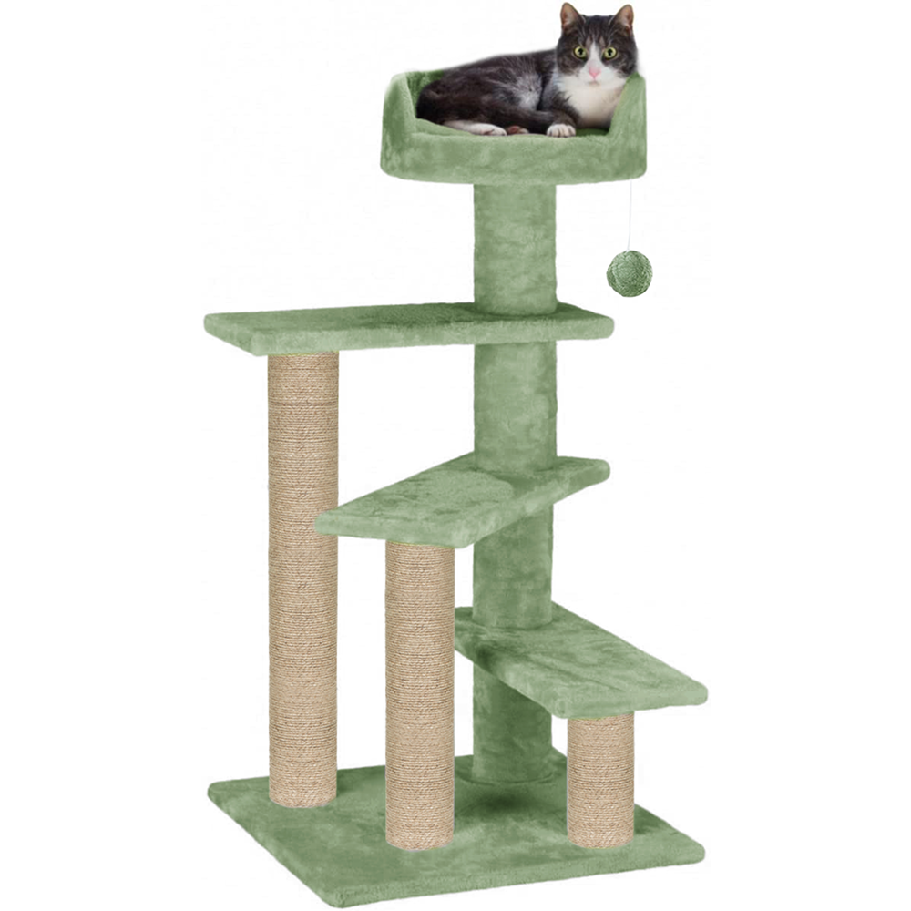 Furrlovers 3 Tier Stairs with Scratching Posts Cat Tree with Plush Bed