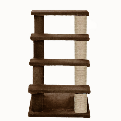 Furrlovers 4 Tier Stairs with Jute Scratching Posts and Plush Climbing Steps for Cats