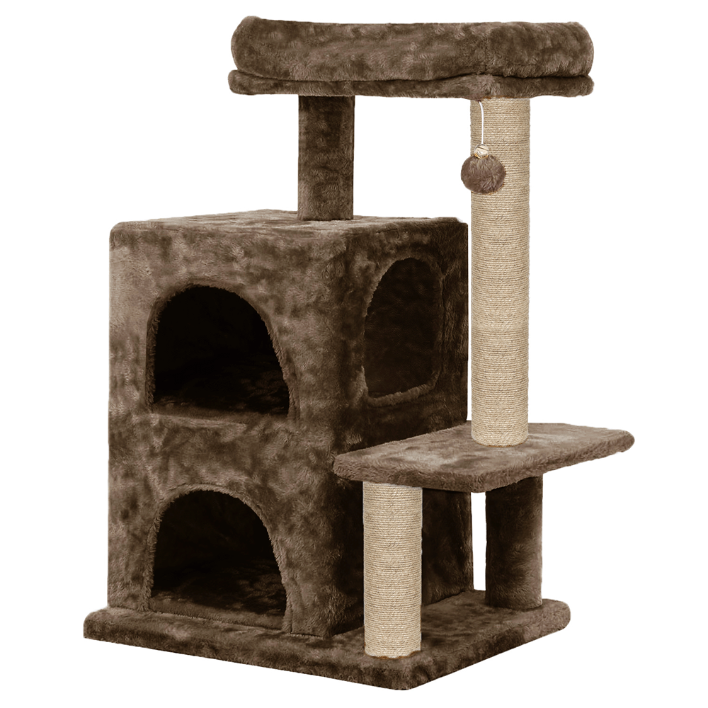 Furrlovers Activity Kitten Tree with Fur Fabric Condo and Jute Rope Post
