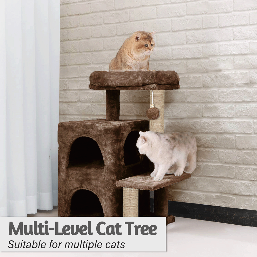 Furrlovers Activity Kitten Tree with Fur Fabric Condo and Jute Rope Post