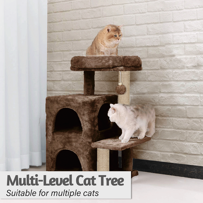 Furrlovers Activity Kitten Tree with Fur Fabric Condo and Jute Rope Post