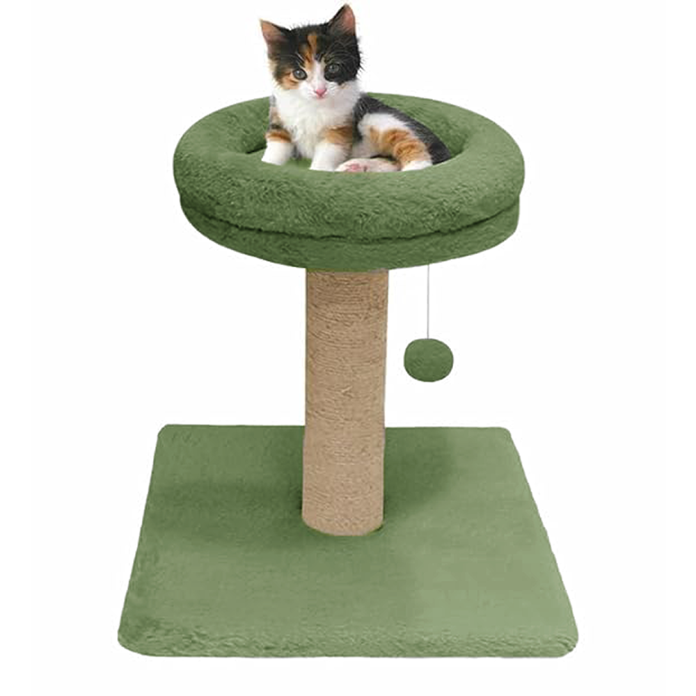 Furrlovers Fur Activity Cat Tree Scratching Post with Sisal Tower (Green)