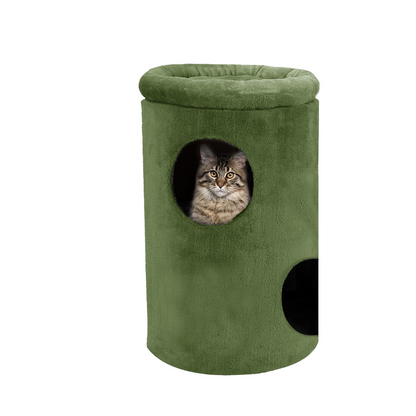 Furrlovers House with Plush Cushion for Cats (Green)