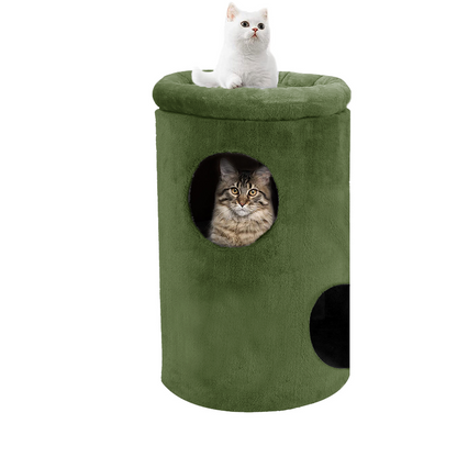 Furrlovers House with Plush Cushion for Cats (Green)
