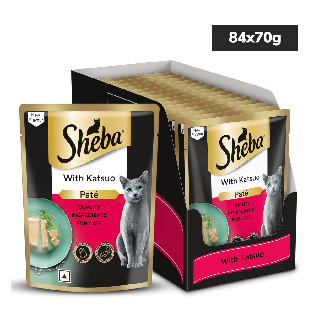 Sheba Maguro and Sasami and Katsuo Pate Rich Premium Adult Fine Combo Cat Wet Food