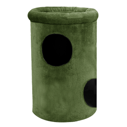Furrlovers House with Plush Cushion for Cats (Green)