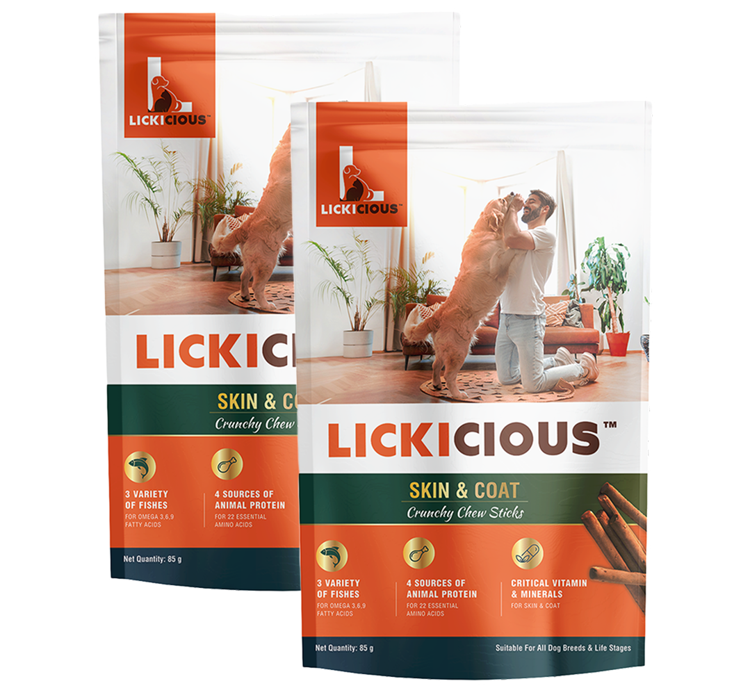 Lickicious Healthy Skin and Coat Chewy Stick Dog Treats