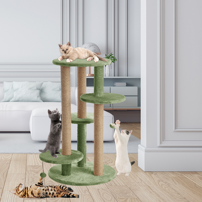 Furrlovers Multi Level Cat Tree with Scratching Posts & Platforms (Green)