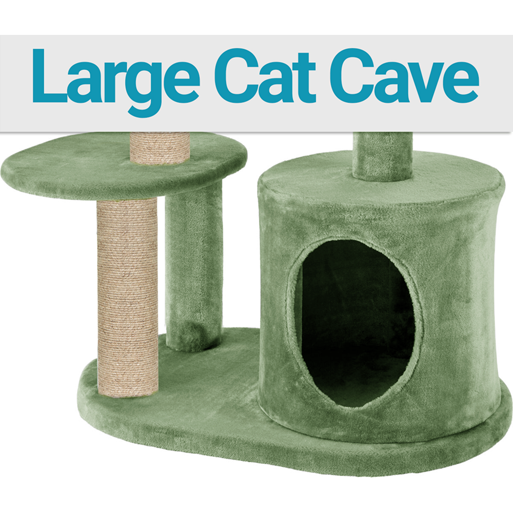 Furrlovers Multi Level Plush Cat Tree with Condo & Sisal Scratching Posts (Green)