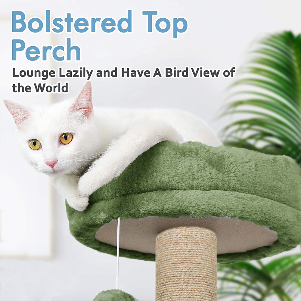 Furrlovers Multi Storey Cat Tree with Hammock, Condo & Scratching Posts (Green)