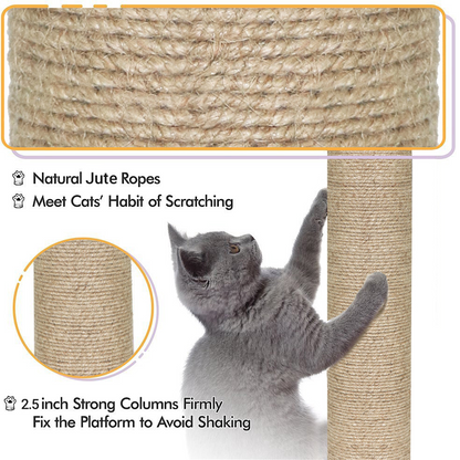 Furrlovers Multi Storey Cat Tree with Hammock, Condo & Scratching Posts (Green)