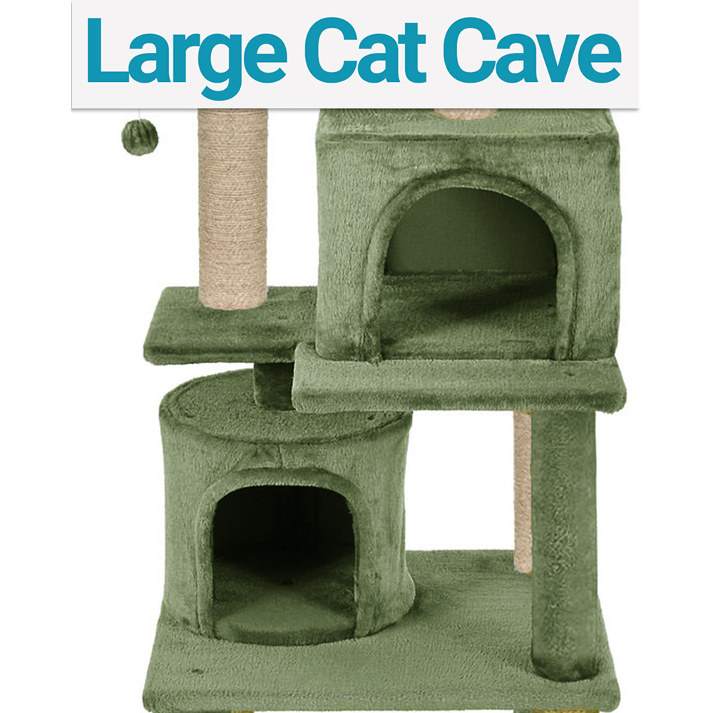 Furrlovers Multilevel Cat Tree with Condo, Perches & Jute Rope Scratching Posts (Green)