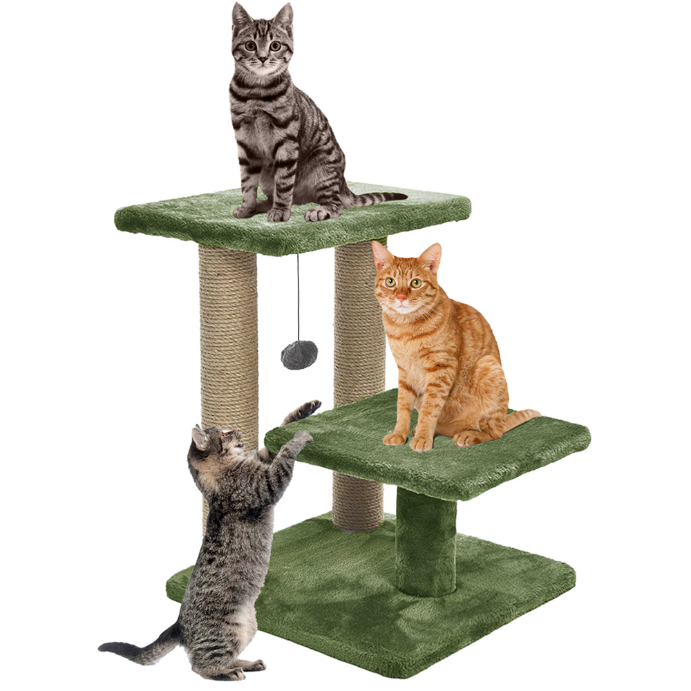 Furrlovers Multiple Level Activity Tower with Scratching Posts for Cats (Green)