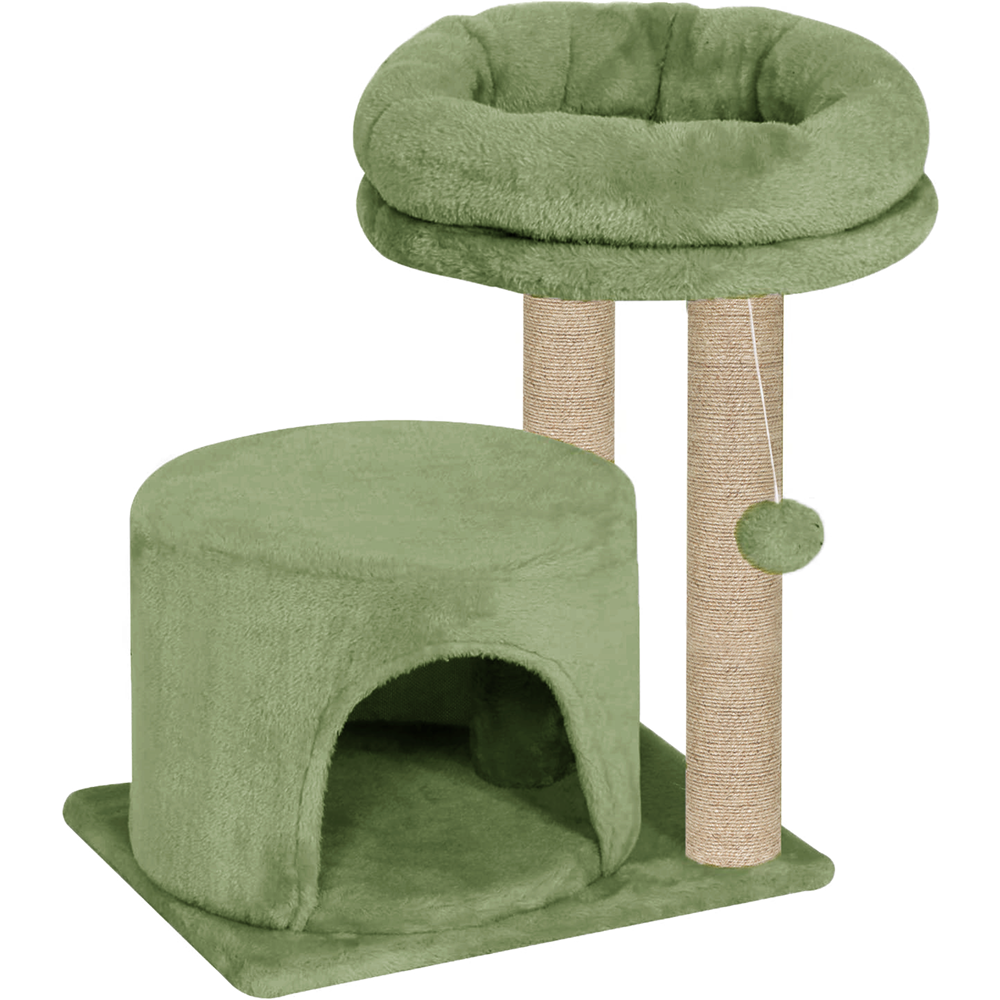 Furrlovers Tree with Condo & Elevated Perch for Cats (Green)